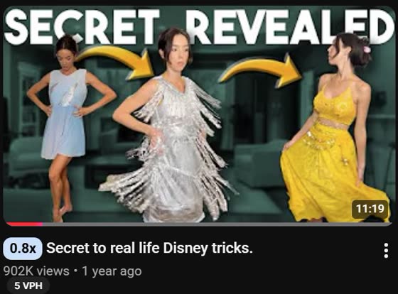 Disney tricks video, 902K views