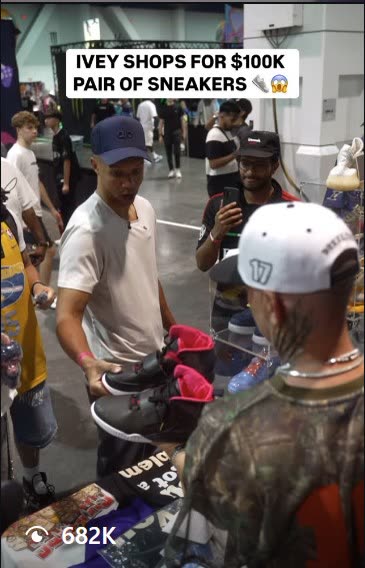 Phil Ivey sneaker Instagram post, 682K views
